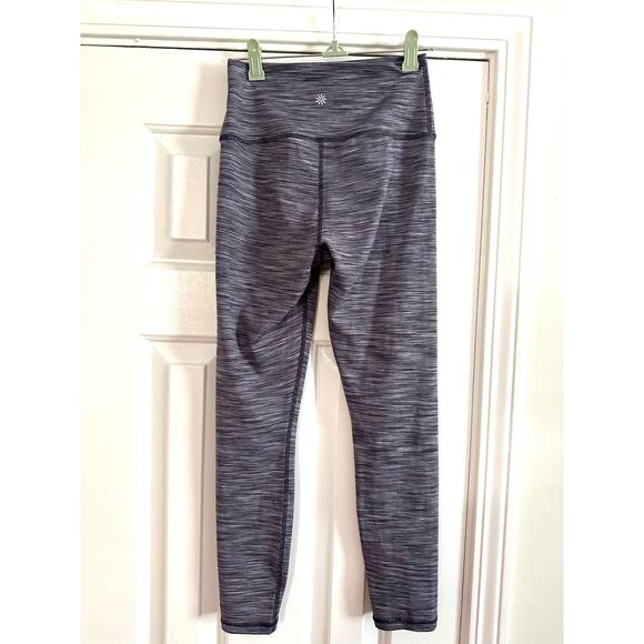 ATHLETA Transcend Textured 7/8 Leggings Nova Space Dye Violet Sporty Sz Small - Picture 3 of 4